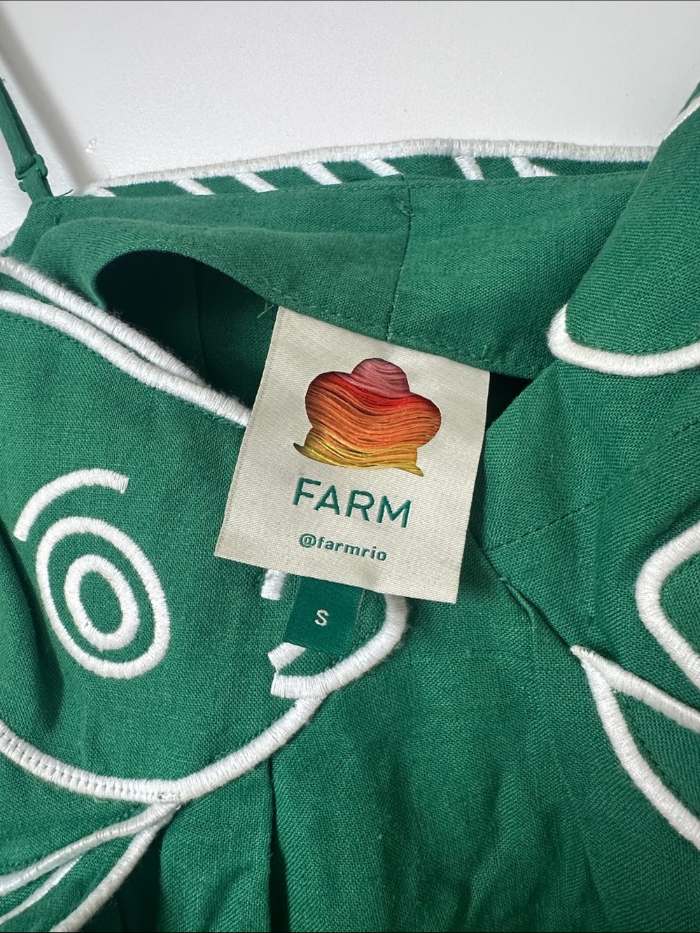 Farm Rio Green Maxi Dress with Fish Appliqué - Picture 3 of 4